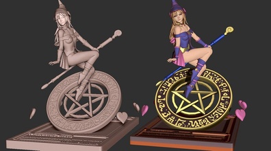 karanlık büyücü kız yu gi oh 3d print model - Mito3D