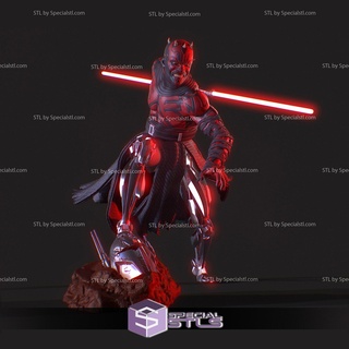 darth maul 3d printing figurine v3 starwars stl files 3d print model - Mito3D
