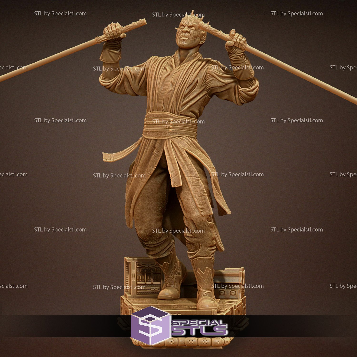 darth maul battle starwars 3d printing figurine 3D print model - Mito3D