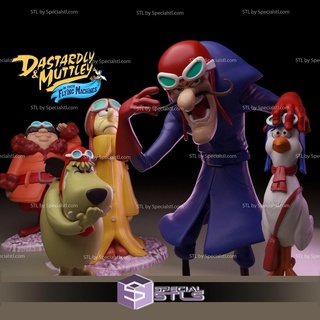 dastardly muttley flying machines stand alone character 3d printing model stl files 3d print model - Mito3D