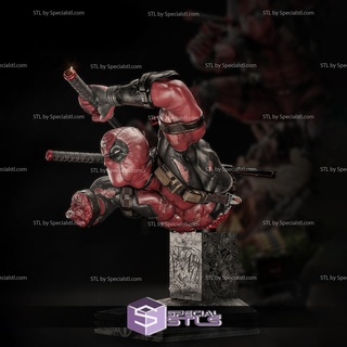 Deadpool savaş büst 3d Yazdır stl 3d print model - Mito3D