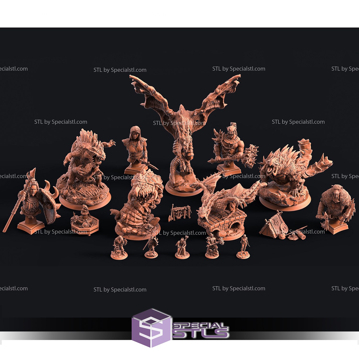 december 2021 flesh gods miniature 3D print model - Mito3D