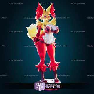 Delphox ultra thicc Pokémon 3d impression figurine 3d print model - Mito3D