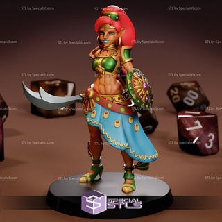 desert warrior woman stl miniature 3d print model - Mito3D
