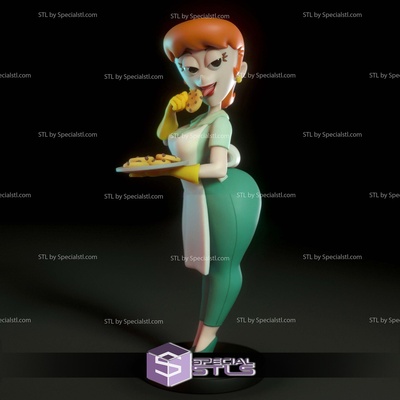 dexters mãe digital 3d escultura especial dexter 3d print model - Mito3D