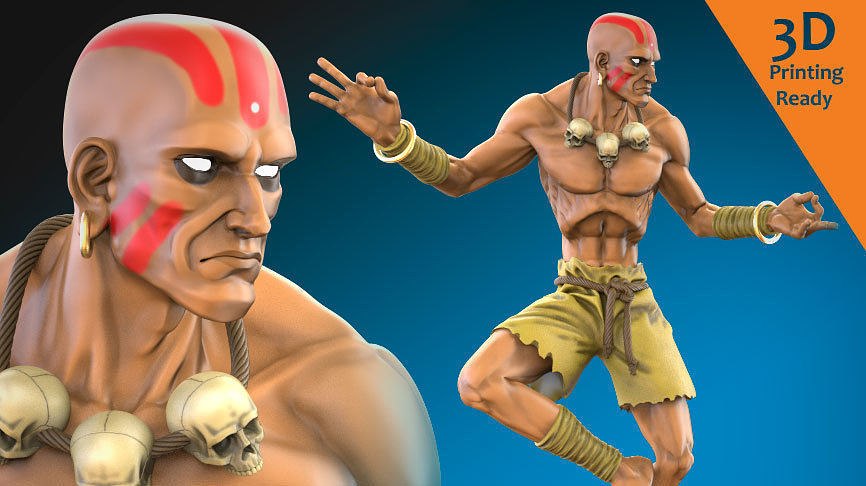 Dhalsim sokak dövüşçü ii 3D print model - Mito3D