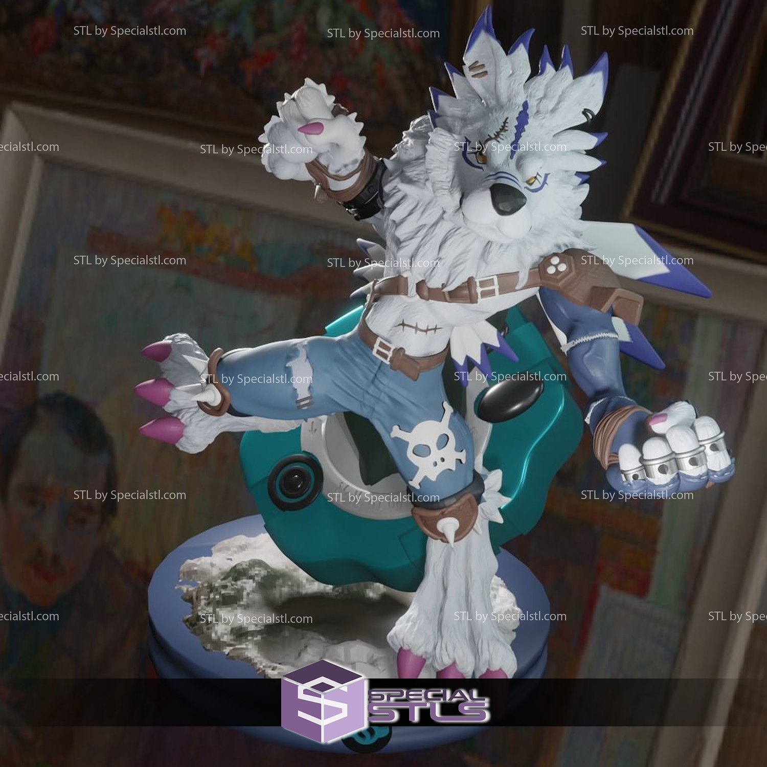 digimon weregarurumon 3d model 3D print model - Mito3D