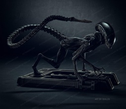dog alien crawling fanart 3d print model - Mito3D