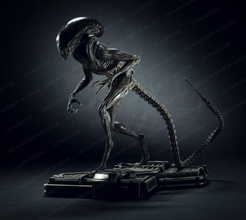 dog alien walking fanart 3d print model - Mito3D