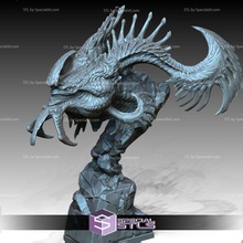 dragon buste 3d print model - Mito3D