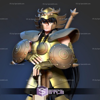 continuar shiryu básico pose Santo seiya 3d modelo 3d print model - Mito3D