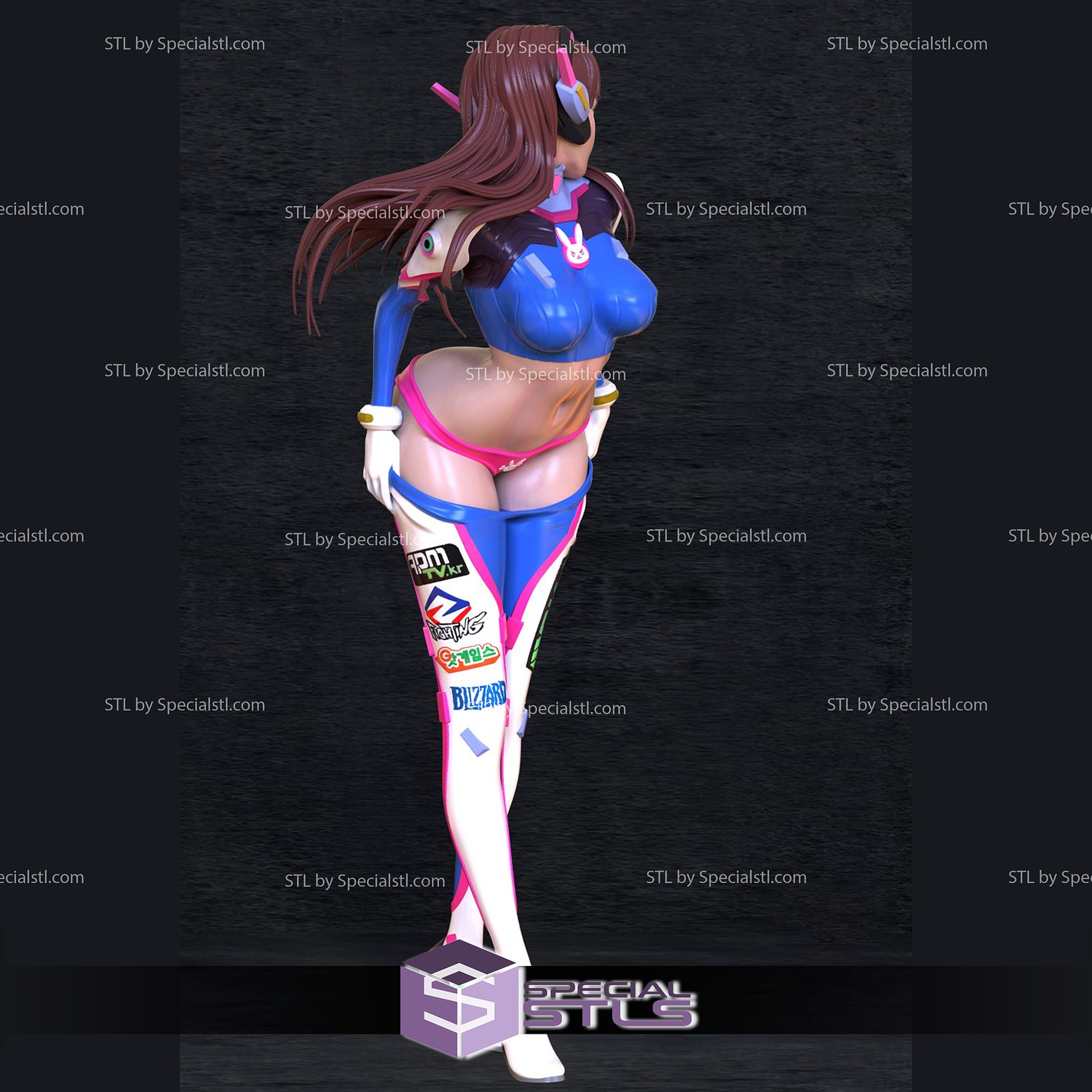 dva Stehen Overwatch 3D print model - Mito3D