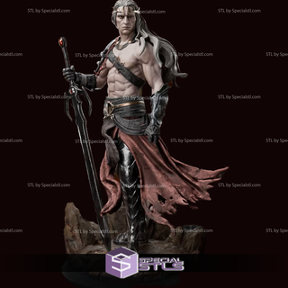 elric fantasy warrior fanart ready 3d print 3d print model - Mito3D