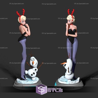 Elsa Olaf 3d baskı heykelcik 3d print model - Mito3D