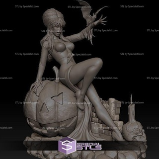 Elvira 3d modèle citrouille 3d print model - Mito3D