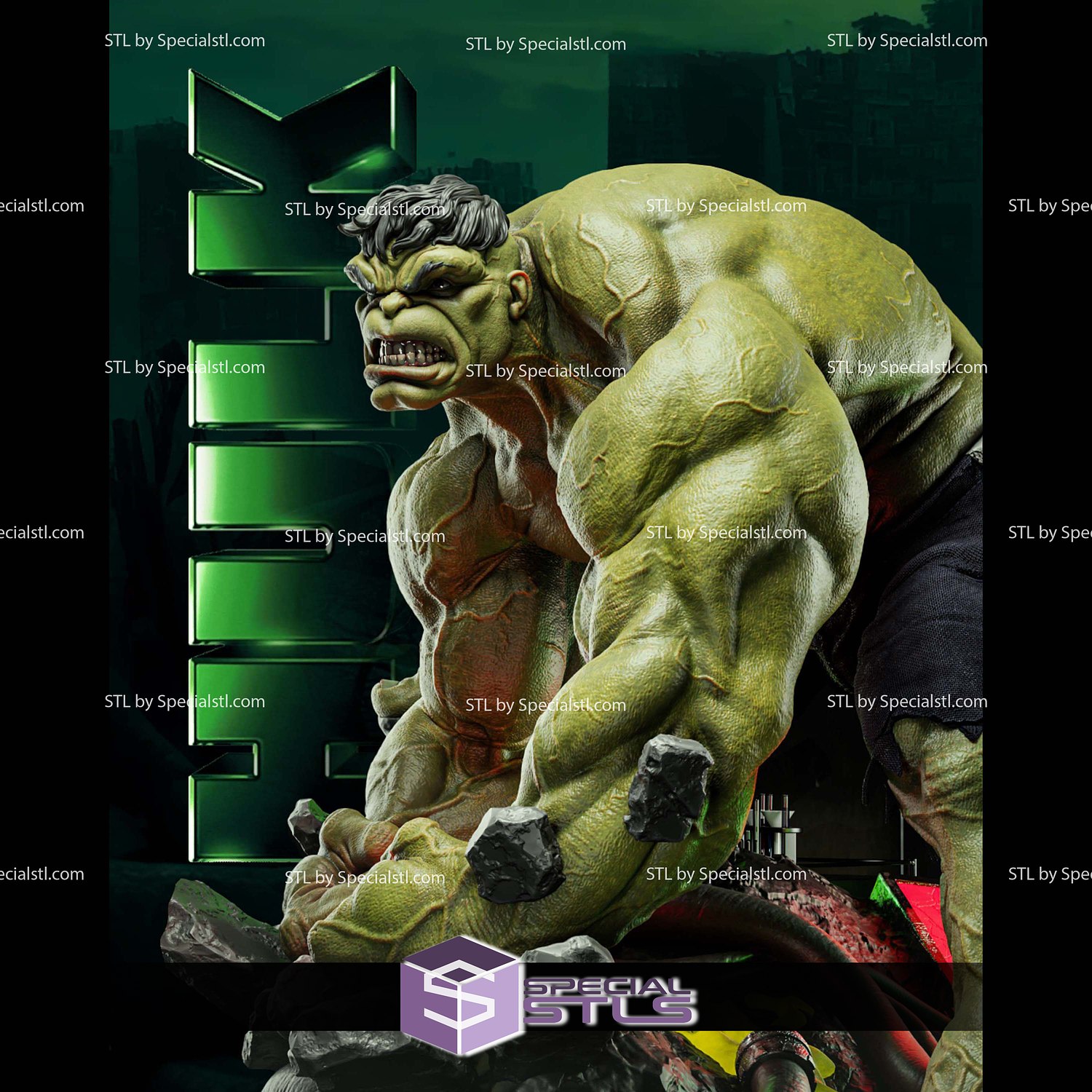 esmeralda gigante casco hulk imprimible modelos especialstl 3D print model - Mito3D