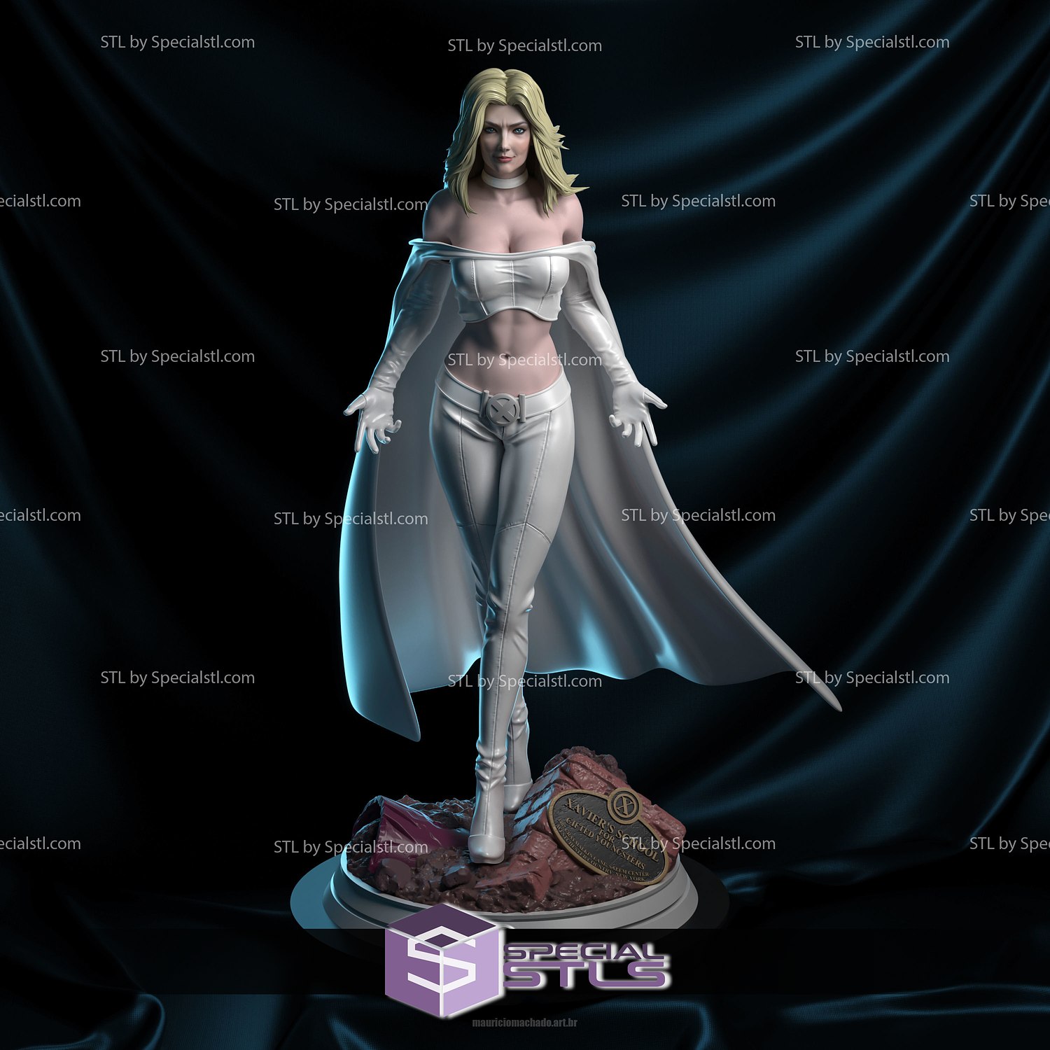 emma frost white queen 3d model 3D print model - Mito3D