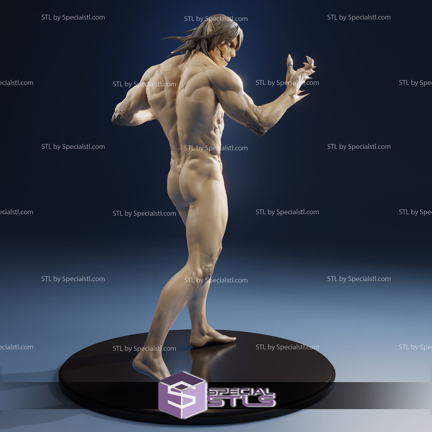 eren titan stl files standing 3D print model - Mito3D