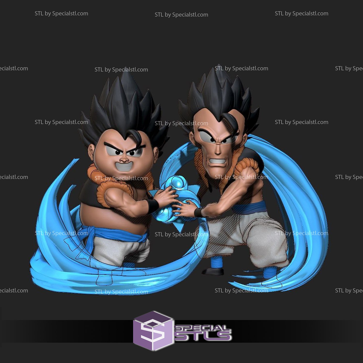 Grasso gogeta magro stl File sfera drago 3d stampa figurina 3D print model - Mito3D