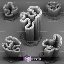february 2022 fantastic plants & rocks miniature 3d print model - Mito3D