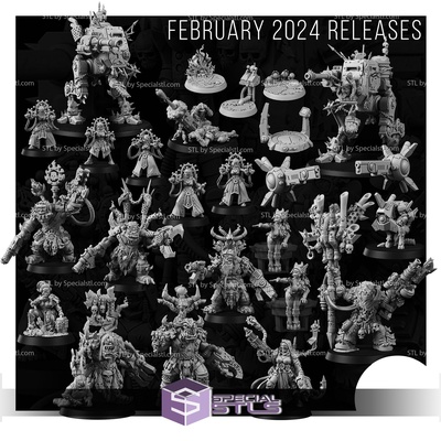 february 2024 wargame exclusive miniatures specialstl 3d print model - Mito3D