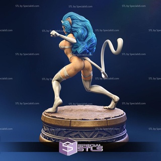 Felicia stl dossiers action pose Darkstalkers 3d print model - Mito3D