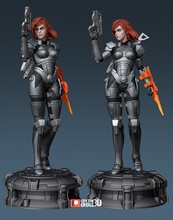 weiblich Shepard v2 Masse 3d print model - Mito3D