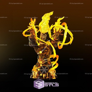 firestorm dc heroes bust 3d print stl files 3d print model - Mito3D