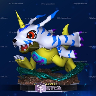 gabumon Digimon pronto 3d impressão 3d print model - Mito3D