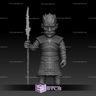 juego tronos noche Rey chibi 3d impresión figurilla 3d print model - Mito3D