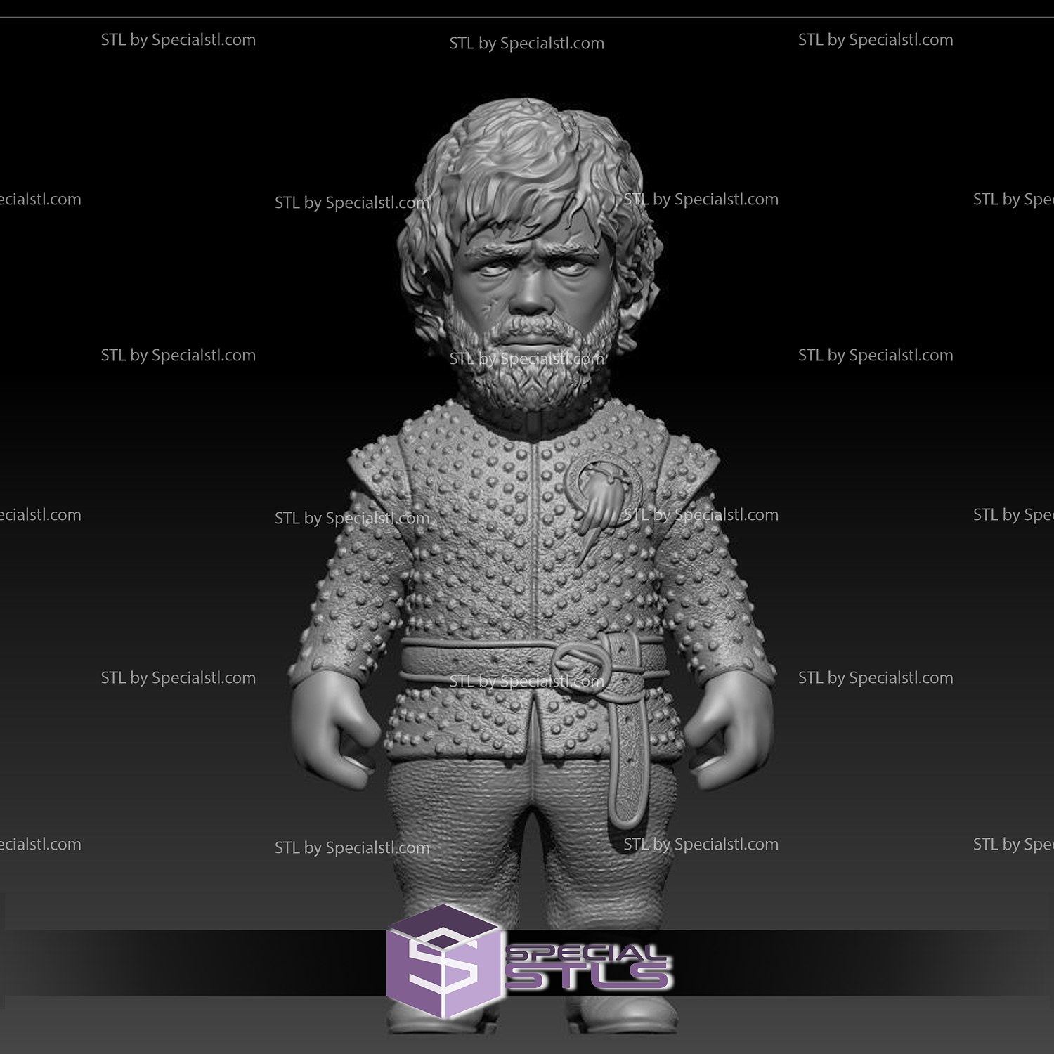 juego tronos tyrion lannister chibi 3d impresión figurilla 3D print model - Mito3D
