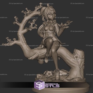 ganyu stl files sitting tree genshin impact 3d print model - Mito3D