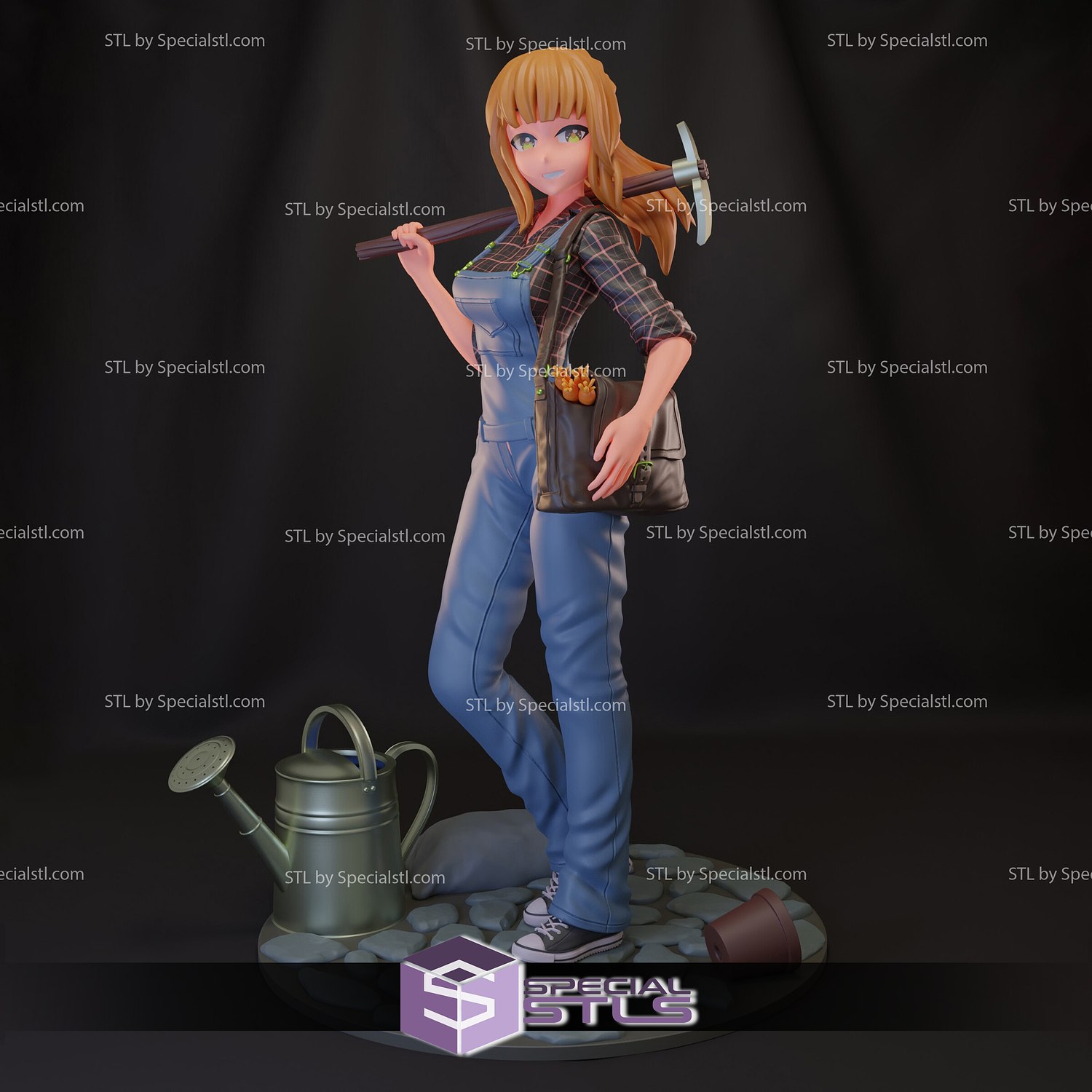 garden girl anime fanart ready 3d print 3D print model - Mito3D