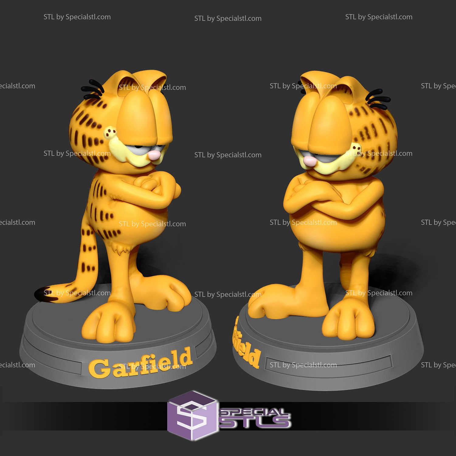 garfield gatto stl File 3D print model - Mito3D