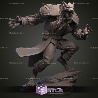genn greymane wolf warcraft digital sculpture specialstl 3d print model - Mito3D