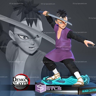 genya shinazugawa posing 3d printing figurine demon slayer stl files 3d print model - Mito3D