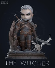 Geralt chibi sorceleur 3d print model - Mito3D