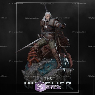 Geralt démon base 3d modèle sorceleur stl dossiers 3d print model - Mito3D