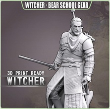 geralt rivia - bear school gear witcher 3d print model - Mito3D