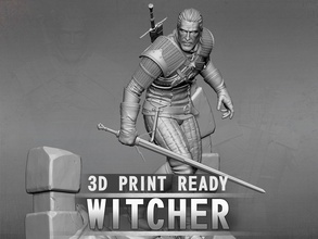 geralt rivia Lobo escola engrenagem bruxo 3d print model - Mito3D