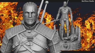 Geralt Rivia sorceleur 3d print model - Mito3D