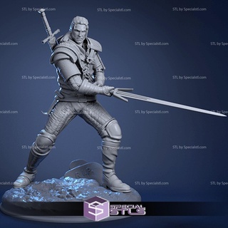 Geralt sorceleur vidéo Jeu stl dossiers 3d print model - Mito3D