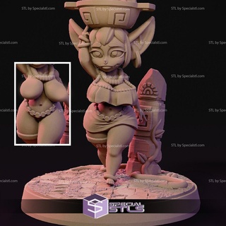 goblin menina pacote stl miniaturas Admirador arte 3d print model - Mito3D