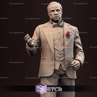 godfather marlon brando standing stl files 3d print model - Mito3D