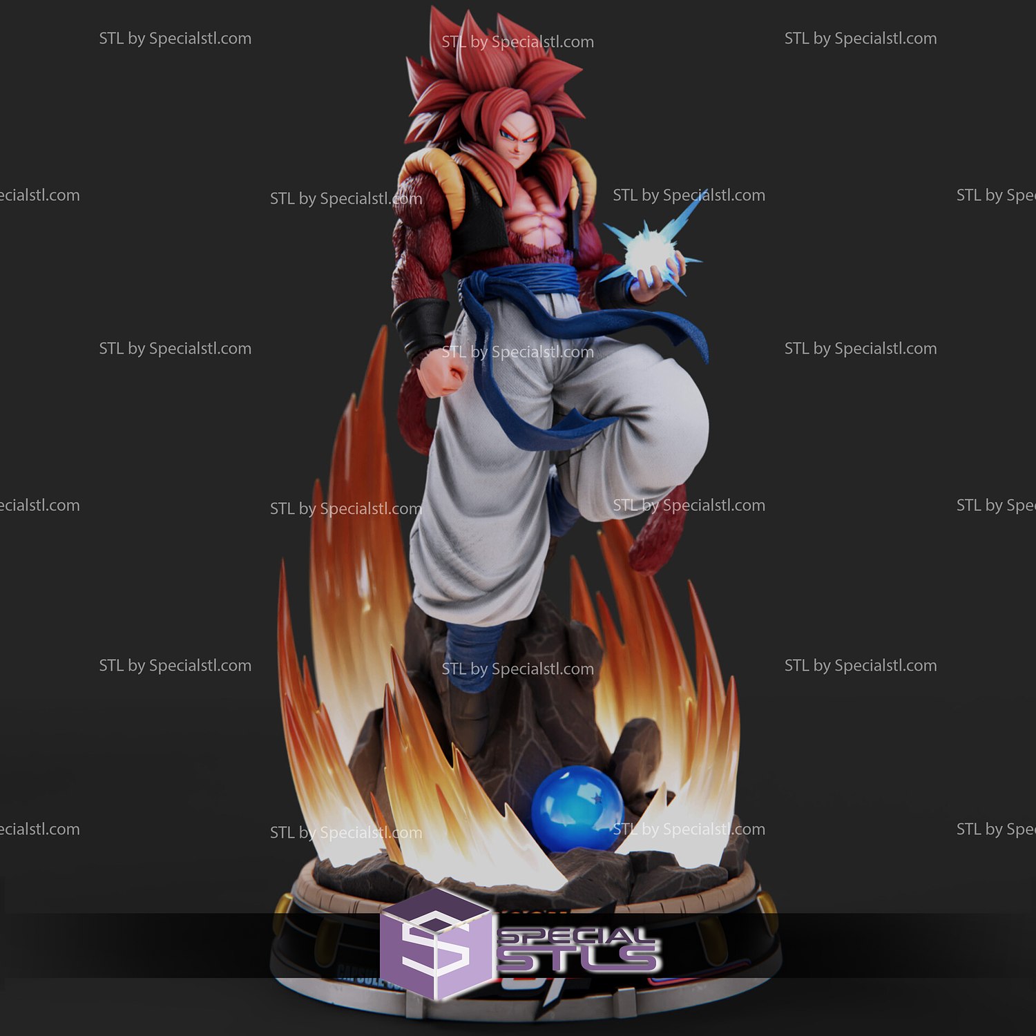 gogeta ssj4 Puissance 3d impression figurine Dragon Ball stl dossiers 3D print model - Mito3D