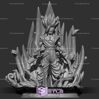 Gohan ssj2 stl Dateien v4 Dragon Ball 3d print model - Mito3D
