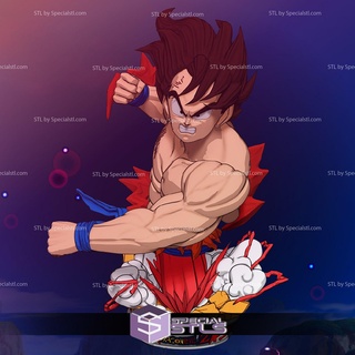 goku bataille buste stl dossiers 3d print model - Mito3D