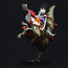 Goku dinossauro Admirador arte esfera dragão 3d print model - Mito3D