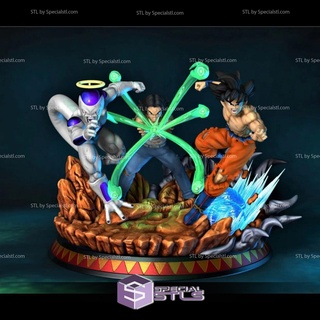 Goku fregio a17 finale battaglia stl File sfera drago 3d stampa figurina 3d print model - Mito3D