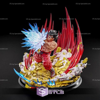 goku kaioken diorama v3 stl archivos esfera dragón 3d print model - Mito3D